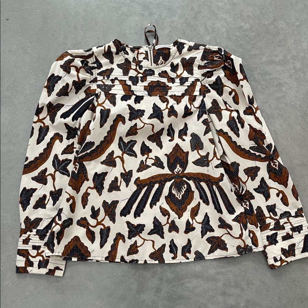 Ulla Johnson Printed Cotton Gemi blouse size 4